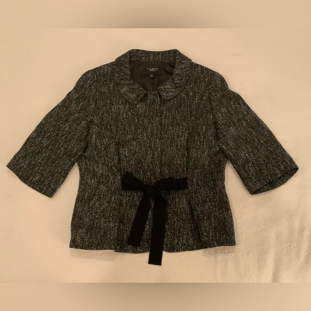 Talbots Black/White Tweed Women's Jacket